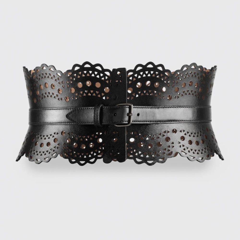 ALAÏA Corset Lux Mini Vienne Vague NOIR